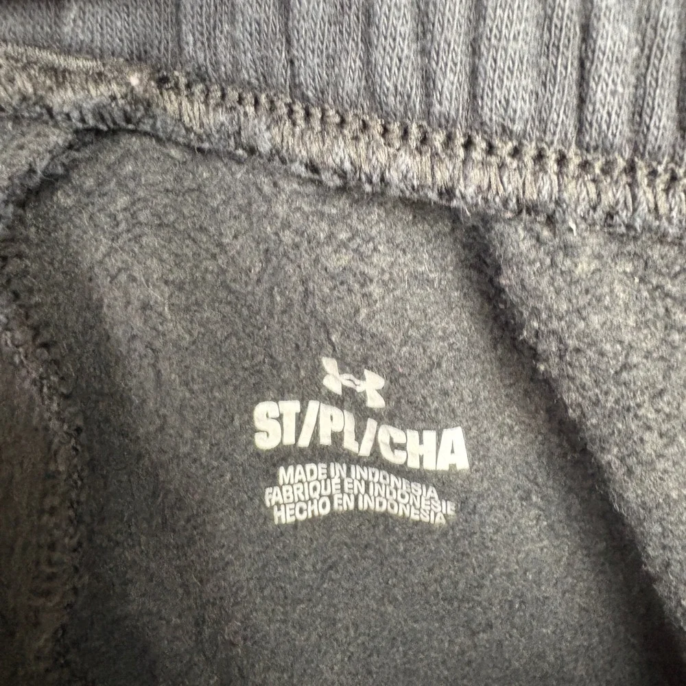 Under Armour Sweatpants Mens Small Black Fleece Joggers Training Gym Workout